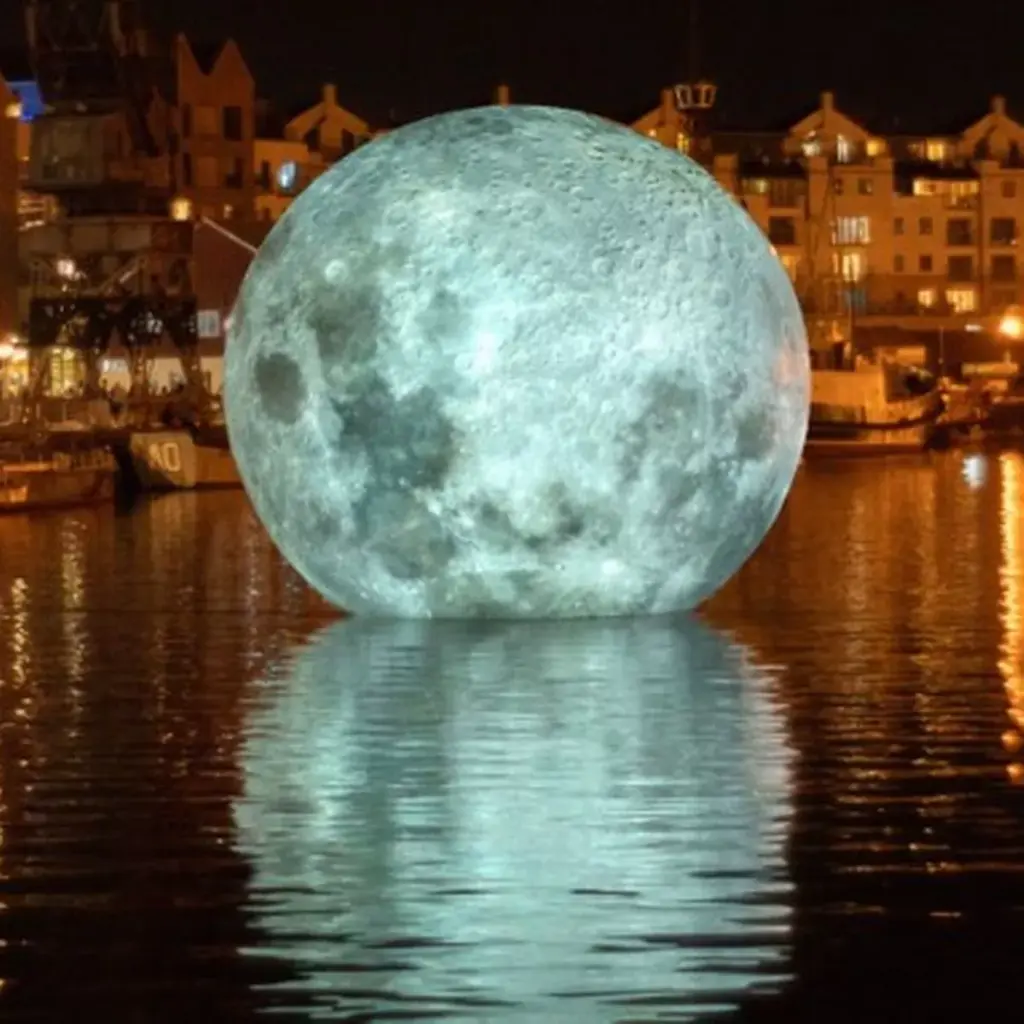 Giant Floating Moon Installation: A giant floating moon installation is set to illuminate disused docks in Somerset, promising to be a visually stunning addition to the local art scene