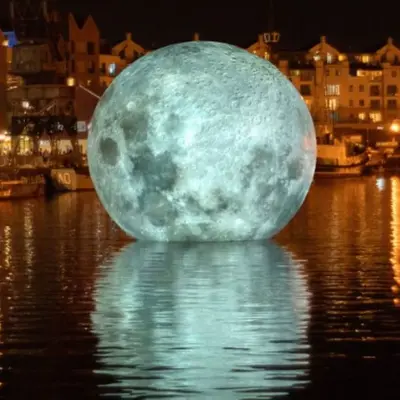 Giant Floating Moon Installation: A giant floating moon installation is set to illuminate disused docks in Somerset, promising to be a visually stunning addition to the local art scene